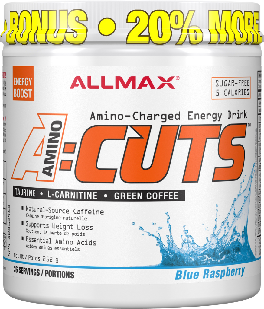 A:Cuts (framboise bleue) - Allmax - Acides aminés et Énergie