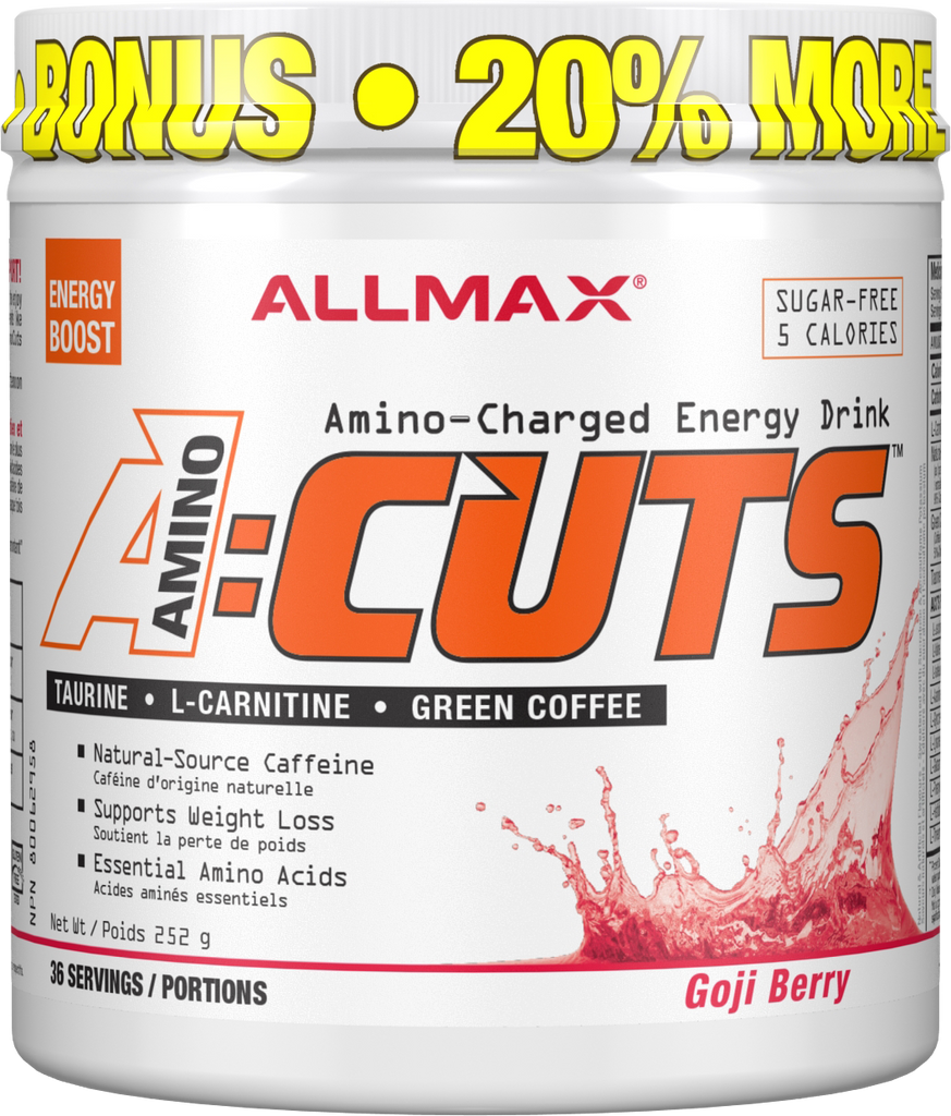 A:Cuts (baies de Goji) - Allmax - Acides aminés et Énergie