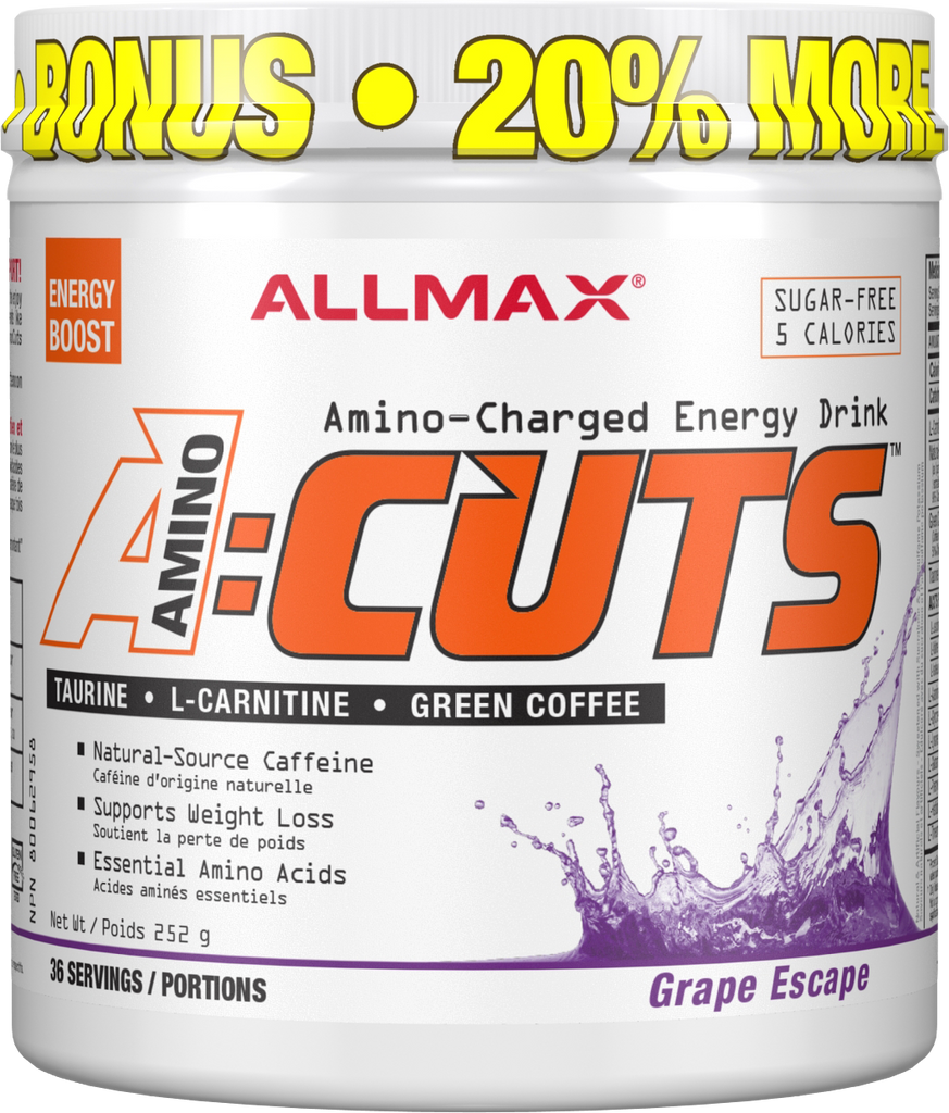 A:Cuts (raisin) - Allmax - Acides aminés et Énergie