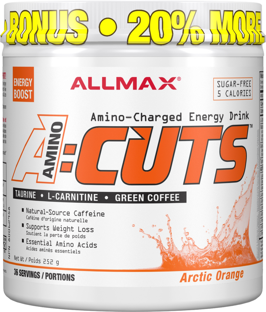 A:Cuts (orange) - Allmax - Acides aminés et Énergie